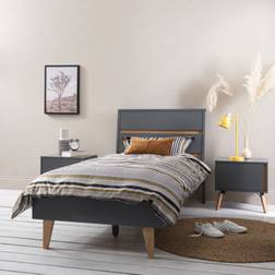 Noa and Nani Otto Single Bed Frame In Silk Grey - One Size