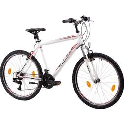 KCP 26 Inch Mountain Bike MTB ONE 21G Shimano Tourney - White Herrenfahrrad