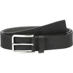 Calvin Klein Warmth Oiled Grain Leather Belt Black
