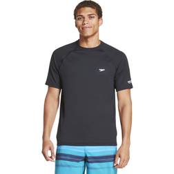 Speedo Men's QuickDry Upf Rash Guard Black
