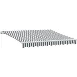 vidaXL Manual Retractable Awning Anthracite White 300x250 cm
