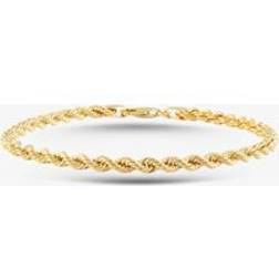 T.H.Baker 9ct Yellow Gold Rope Chain Bracelet 060HVC-7.5