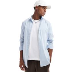 ASOS DESIGN Skinny Shirt With Square Collar - Blue