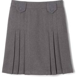 French Toast Kid's Above The Knee Front Pleated Skirt with Tabs - Grey