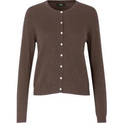 Rosemunde RM by Rosemunde Rmwsofia Wool LS Cardigan Dam Koftor & Cardigans Från Magasin Brown Grey Mel