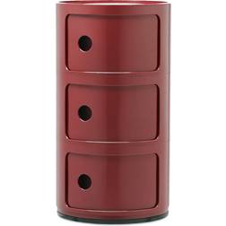 Kartell Classic Opbevaring Med 3 Rum Bourgogne Skuffer Abs Burgundy 04967BO Opbevaringsskab