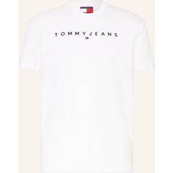 Tommy Jeans Slim Fit Linear Logo T-shirt White, White, Xl, Men