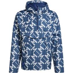 adidas Man Utd Seasonal Half Zip Windbreaker Black Polyester Manchester
