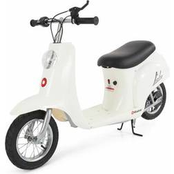 Razor Pocket Mod Miniature Euro 24V Electric Kids Ride On Retro Scooter, White 82980