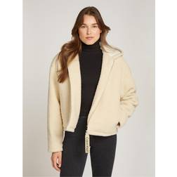 Calvin Klein Jeans Relaxed Sherpa Padded Jacket Beige