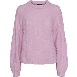 Pieces Neo Knitted Jumper - Pink Lavender