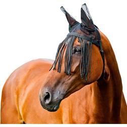 Horze Horze Fringe Mesh Fly Bonnet Black (Oversize)