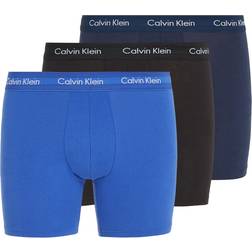 Calvin Klein 6P Cotton Stretch Boxer Brief Blå bomull Herre