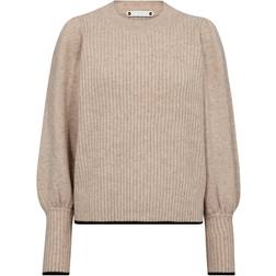 Co'Couture Row Rib Knitted Sweater - Off White