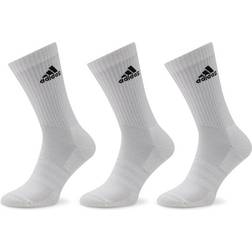 Cushioned Crew Socks 3 Pairs - White