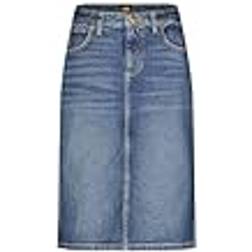 Lee Jeanskjol Midi Skirt Blå