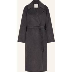 Calvin Klein Double Face Wool Wrap Coat Brown