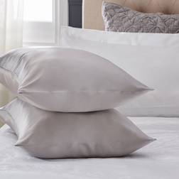 Dorma Silk Pillow Case Silver (74x48cm)