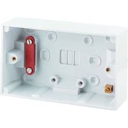 Wickes White 2 Gang Pattress Box for Cooker Control Units 47mm