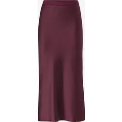 Gina Tricot Nederdel Elastic Satin Midi Skirt Rød