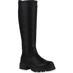 Van Hill Lightly Lined Platform Boots - Black