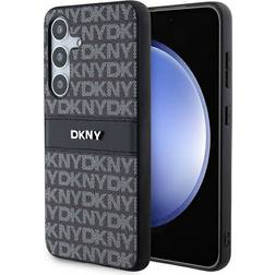 DKNY Leather Mono Stripe & Metal Logo Case for Galaxy S24 Plus