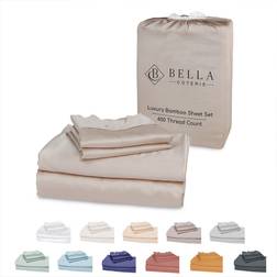 Bella Coterie Bella Coterie Luxury King Bamboo Set 18 Deep Pocket Bed Sheet Beige (284.5x274.3cm)