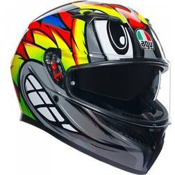 AGV K3 Graphic Motorcycle Helmet Birdy 2.0 Grey Yellow Red (58cm) Black/grey/red