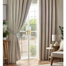 Luxury Living Chenille Blackout Pencil Pleat Top Curtains 117 cm x 229 cm Cream