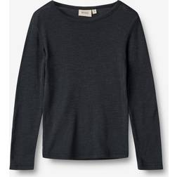 Wheat WHEAT Langærmet Uld T-shirt Alfie navy