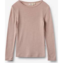 Wheat WHEAT Langærmet Uld T-shirt Alfie dry rose
