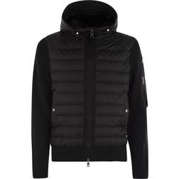 Moncler Quilted Wool Cardigan - Black