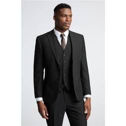 Limehaus Tailored Fit Black Stretch Men's Suit Jacket 54R