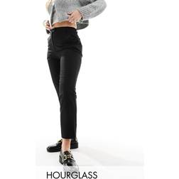 ASOS DESIGN Hourglass Knöchellange, elegante Hose in Schwarz mit schmalem Schnitt