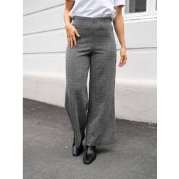 Ichi Kate Herringbone Trousers - Black/White