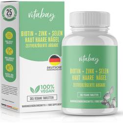 Vitabay D-Biotin 10mg Depot + Selenium 110mcg + Zinc 10mg 365 Stk.