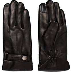 Calvin Klein Leather Rivet Gloves Beh Ck - Black