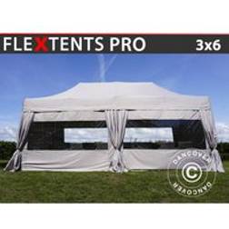 Dancover Foldetelt FleXtents Easy Up Pavillon PRO 3 x 6 m Latte 6 Sider & Pyntegardiner