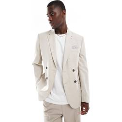 Ben Sherman Zweireihige Anzugjacke in Beige-Neutral
