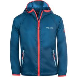 Trollkids Kid's Fjell Running Jacket - Petrol/Red (909-155-164)