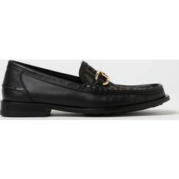 Fendi O'Lock mocassins in leather and FF monogram fabric Tobacco