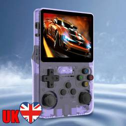 Olevo R36s retro handheld video game console 3.5in ips screen linux system(64g purple)