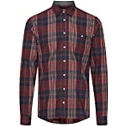 Blend Ajuste estrecho Camisa en Marrón Rojizo