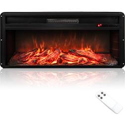 Costway 86 cm 5000 BTU Recessed Electric Fireplace Insert with Remote Control
