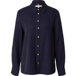 Tommy Hilfiger Camicia Relaxed Fit Con Bottoni Dorati - Blu Scuro