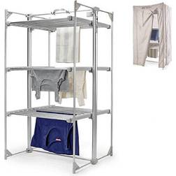 DrySoon deluxe 3-tier heated clothes airer & cover pack