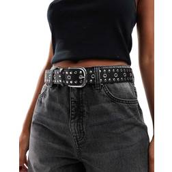 ASOS DESIGN Studded Waist And Hip Jeans Belt - Black