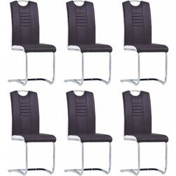 vidaXL 278834 Brown Køkkenstol 100cm 6stk