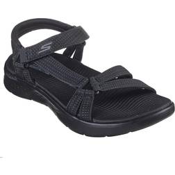 Skechers Dam GO Walk Flex Sandal Sublim, Svart textil