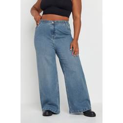 Yours Lässige Jeans In Blau Mit Weitem Bein, Große Größen Für Damen